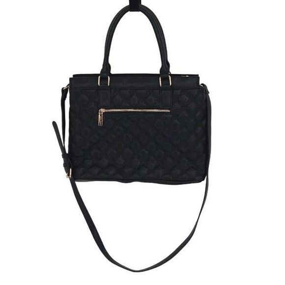 Ann Klein Womens Quilted Double‎ Handles Satchel Bag Black One Size NWOT - Picture 5 of 11